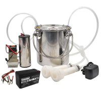 Autonomous milking machine for goats and sheep with battery 12/220V
