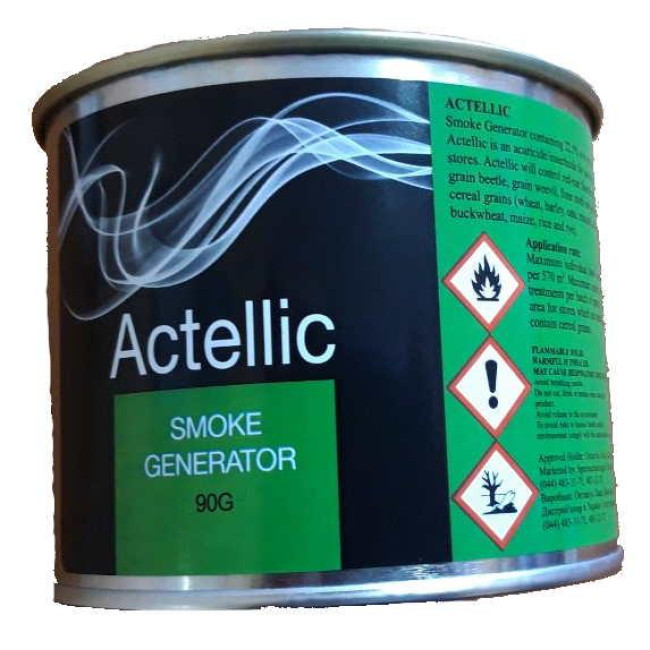 Димова шашка Актеллік (Actellic), 90 г. на 570 куб.м, інсектицидна обробка складу Димова шашка Актеллік (Actellic), 90 г. на 570 куб.м, інсектицидна обробка складу